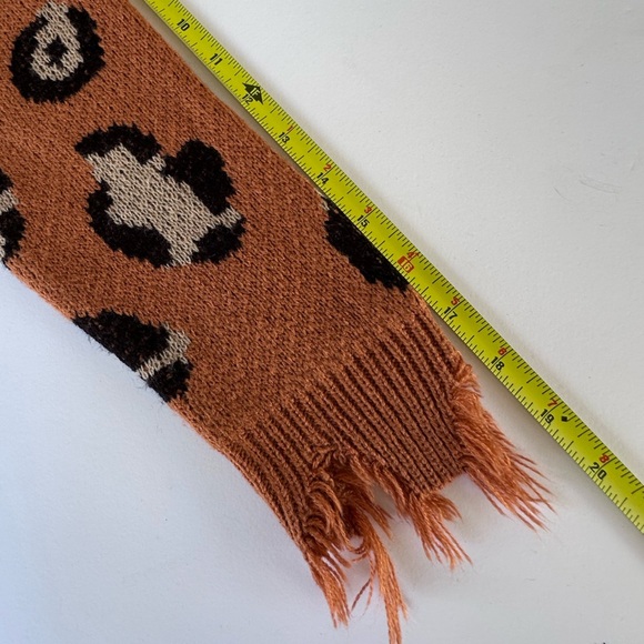 MIRACLE DISTRESSED CHEETAH SWEATER BROWN/SIZE:M - Picture 12 of 13